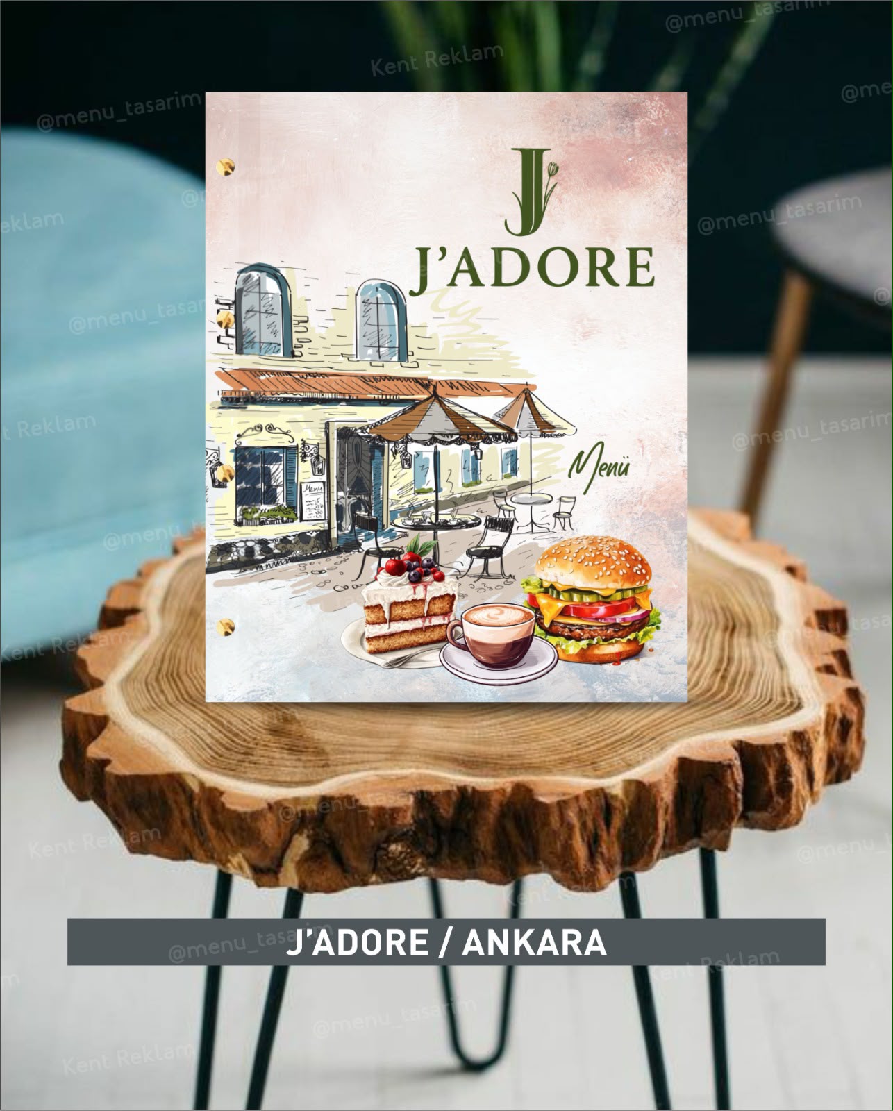 JADORE CAFE  kurumsal restoran cafe menü tasarımı ve baskısı