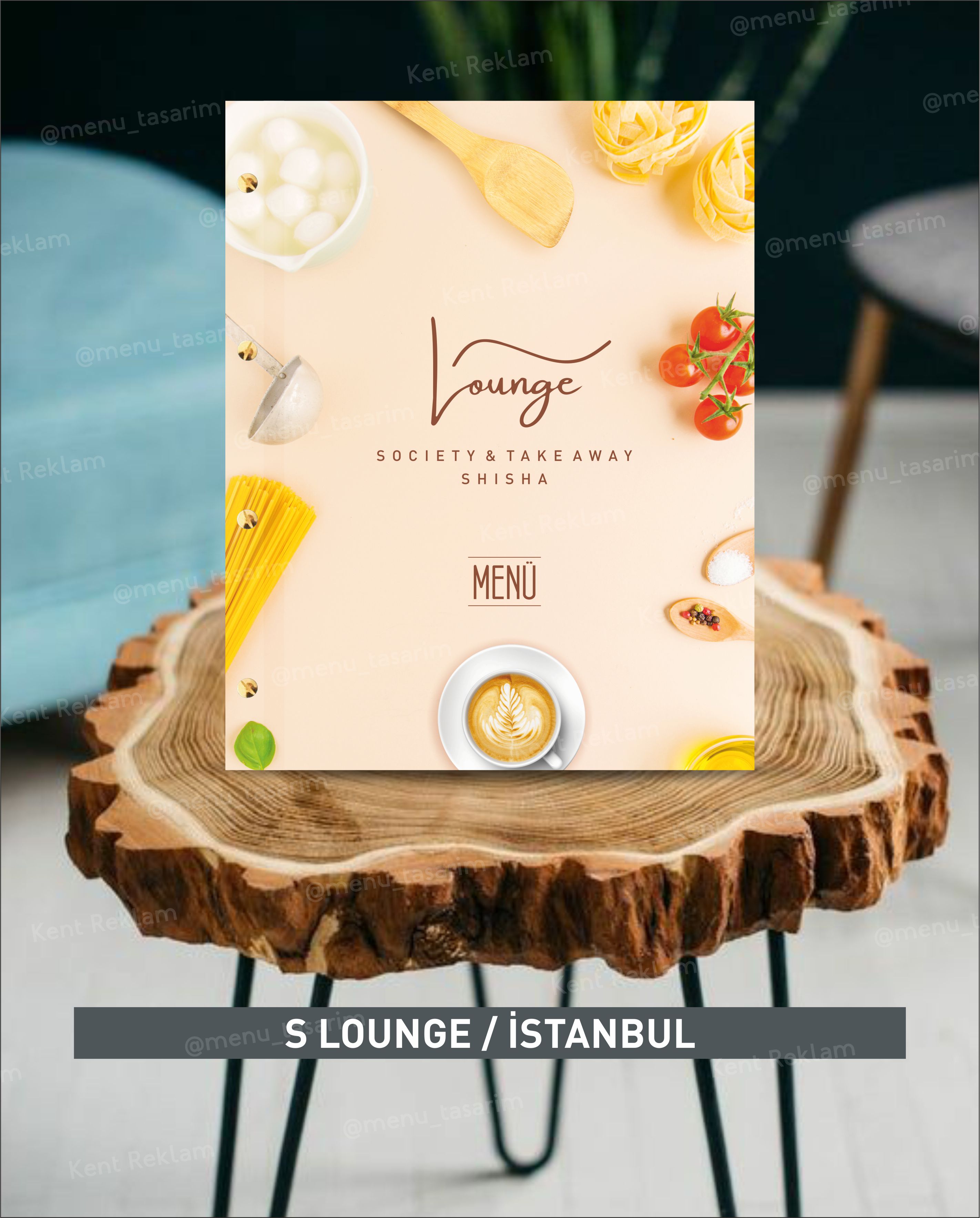 S LOUNGE kurumsal restoran cafe menü tasarımı ve baskısı
